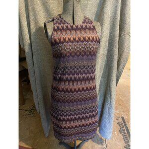 Missoni Lindex Dress A Line Chevron Knee Length Sleeveless Round Neck UK 40